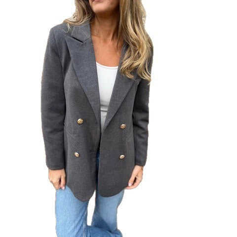 Autumn And Winter Leisure Solid Color Woolen Blazer
