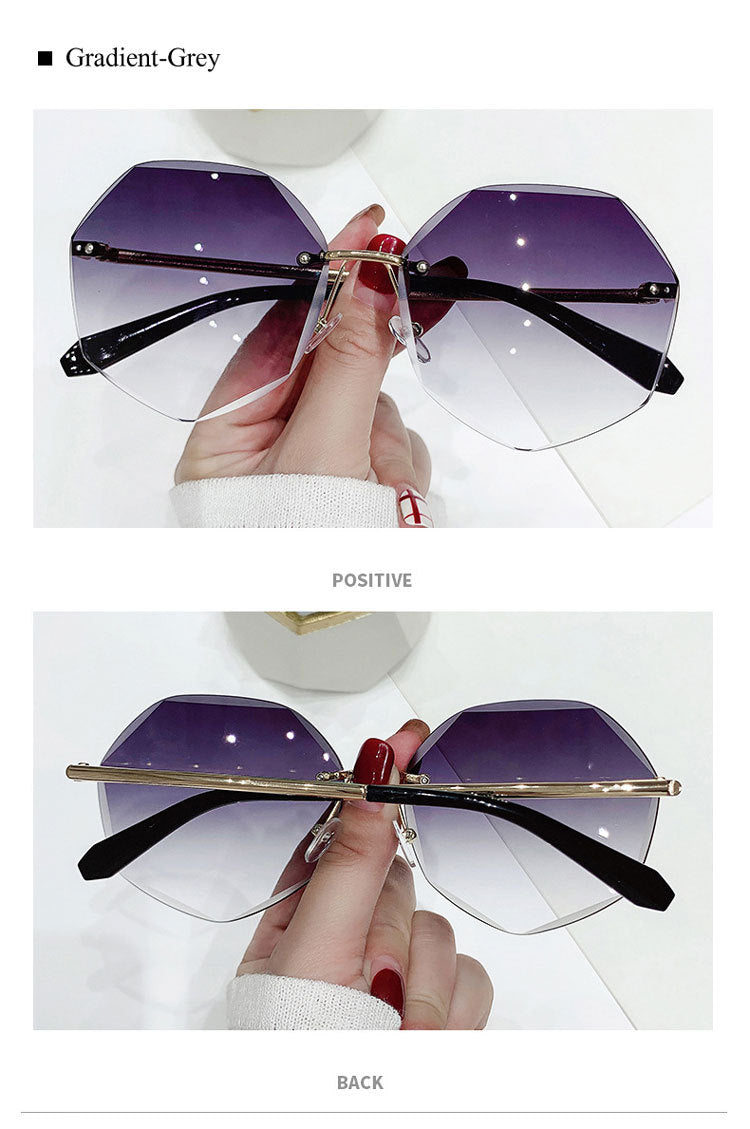 Glasses Cut-edge Polygonal Ladies Sunglasses
