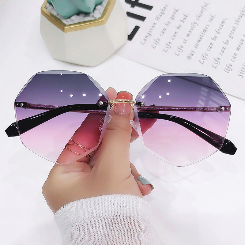 Glasses Cut-edge Polygonal Ladies Sunglasses