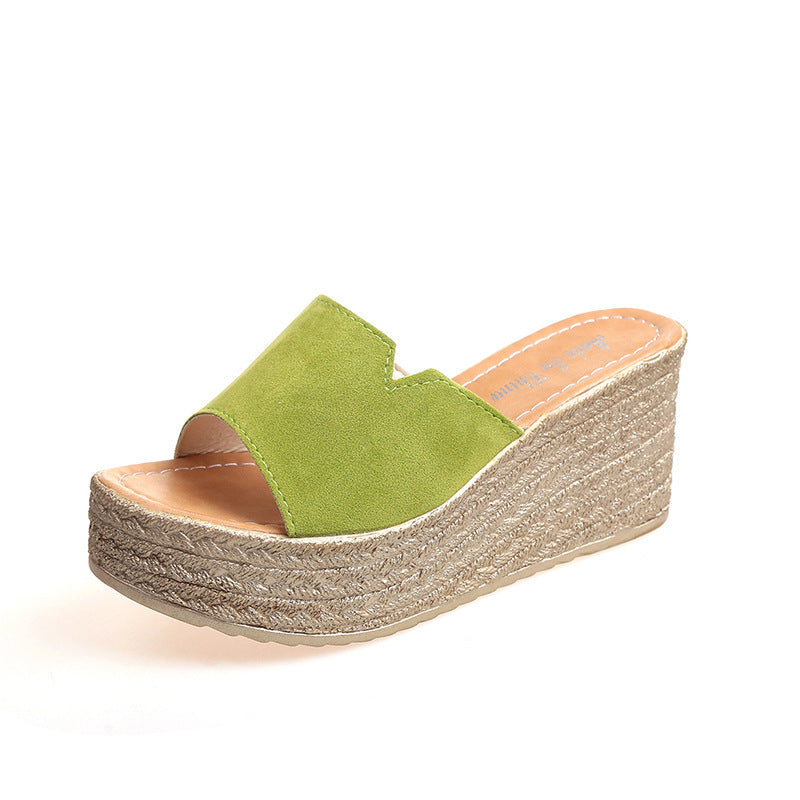 Slippers Women Summer New Style Korean Beach Shoes High Heels