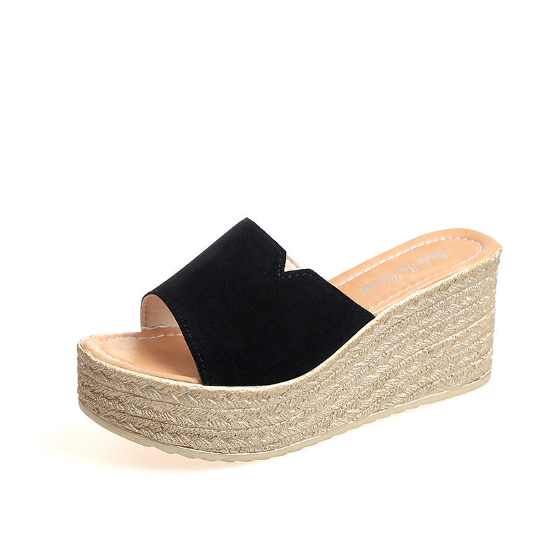 Slippers Women Summer New Style Korean Beach Shoes High Heels