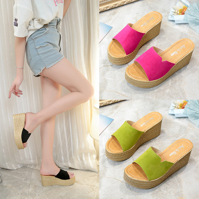 Slippers Women Summer New Style Korean Beach Shoes High Heels