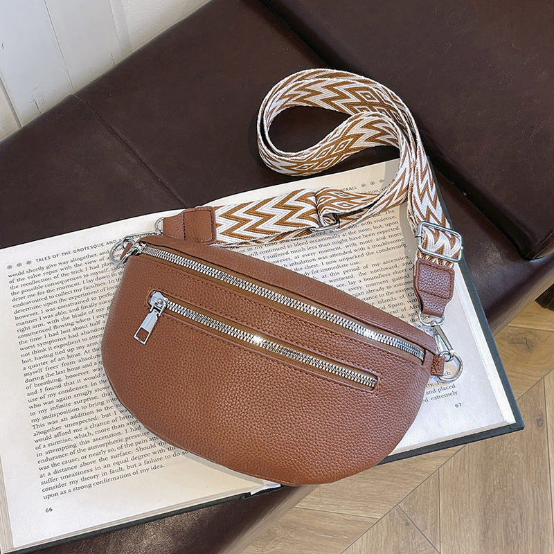 Wide Shoulder Strap Large Capacity Saddle Bag