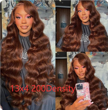 Front Lace Wavy Brown Lace Front Hair Human Wigs