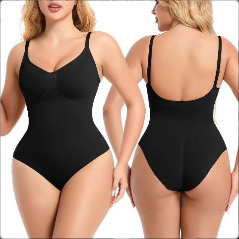 SEAMLESS One Piece Bodyshaper Ladies Shapewear Swimsuit Solid Color Stretch Full Bust Nylon Spandex Bodyshaper For Woman