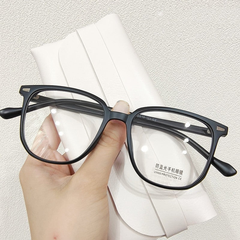 Retro Large Square Flat Glasses