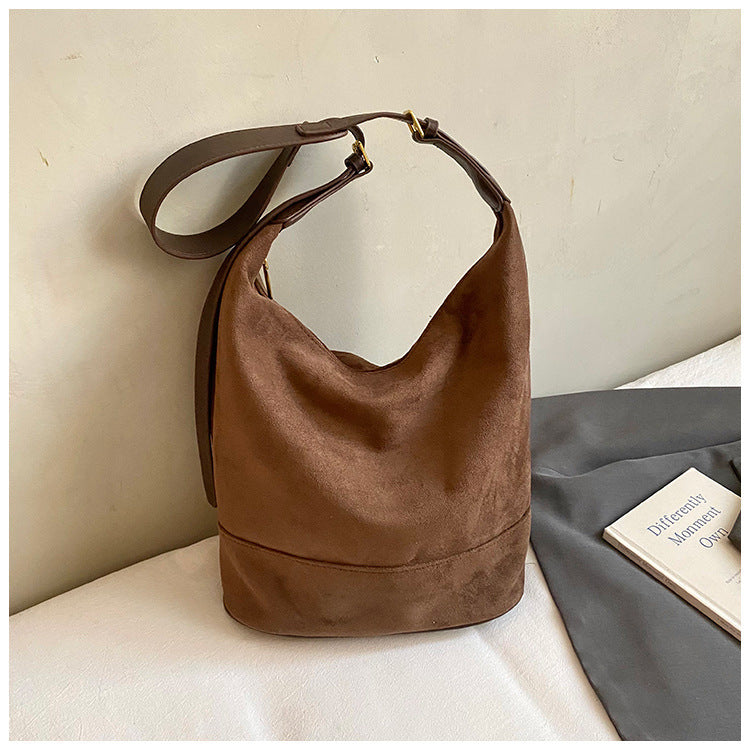 Women's Leather Vintage Suede Bucket Bags
