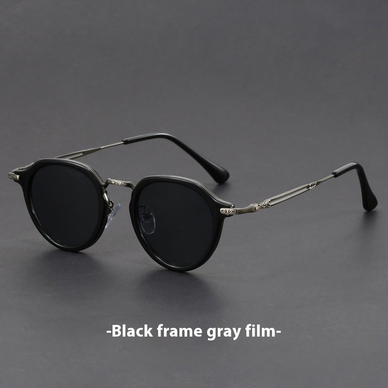 Metal Circle Frame Sunglasses UV Men And Women Sun Glasses