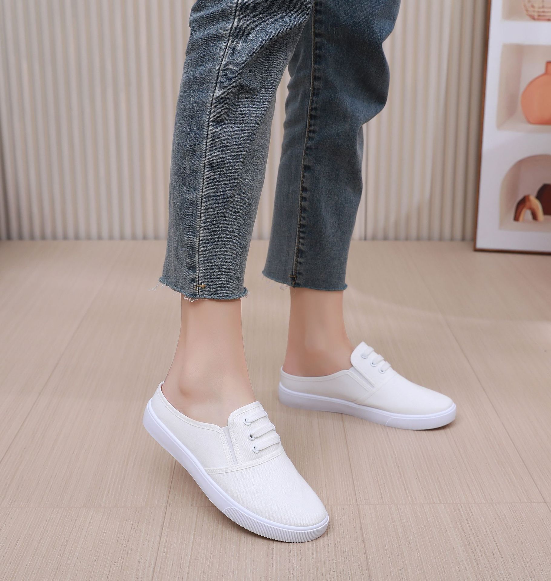 Slip-on Canvas Shoes Flat Women