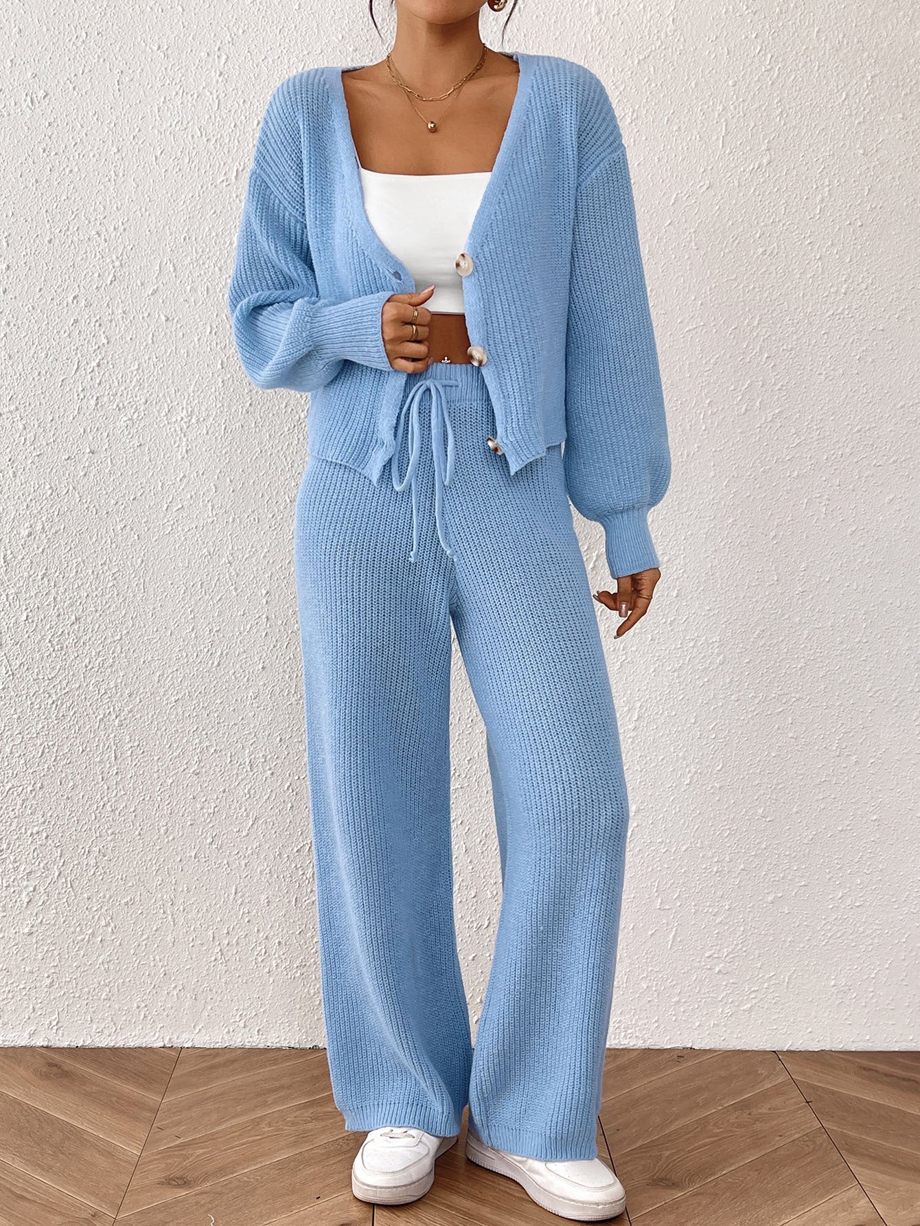 Autumn And Winter Women's Solid Color Elegant Outfit Short Top