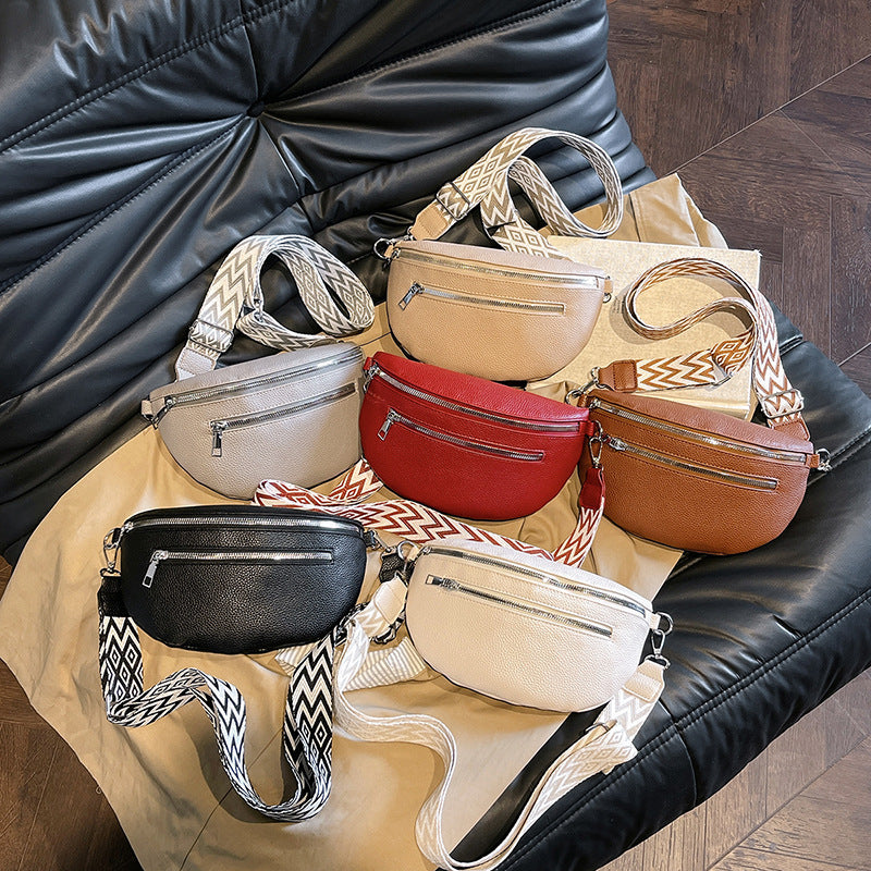 Wide Shoulder Strap Large Capacity Saddle Bag