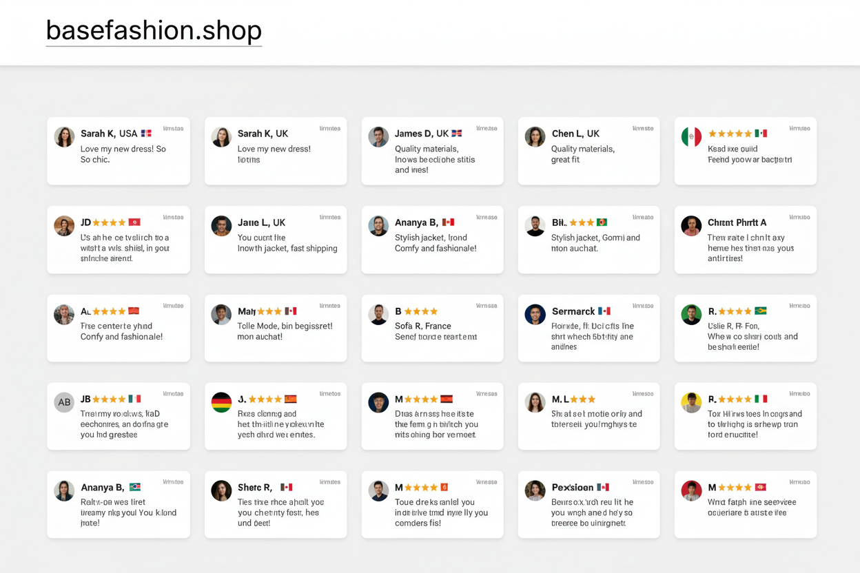 CREATE 424 *369 PX IMAGE IN WHICH  30 40 REVIEW SHOW OF INTERNATIONAL CLIENT . AND LINK SHOW ABOVE IS OUR STORE BASEFASHION.SHOP