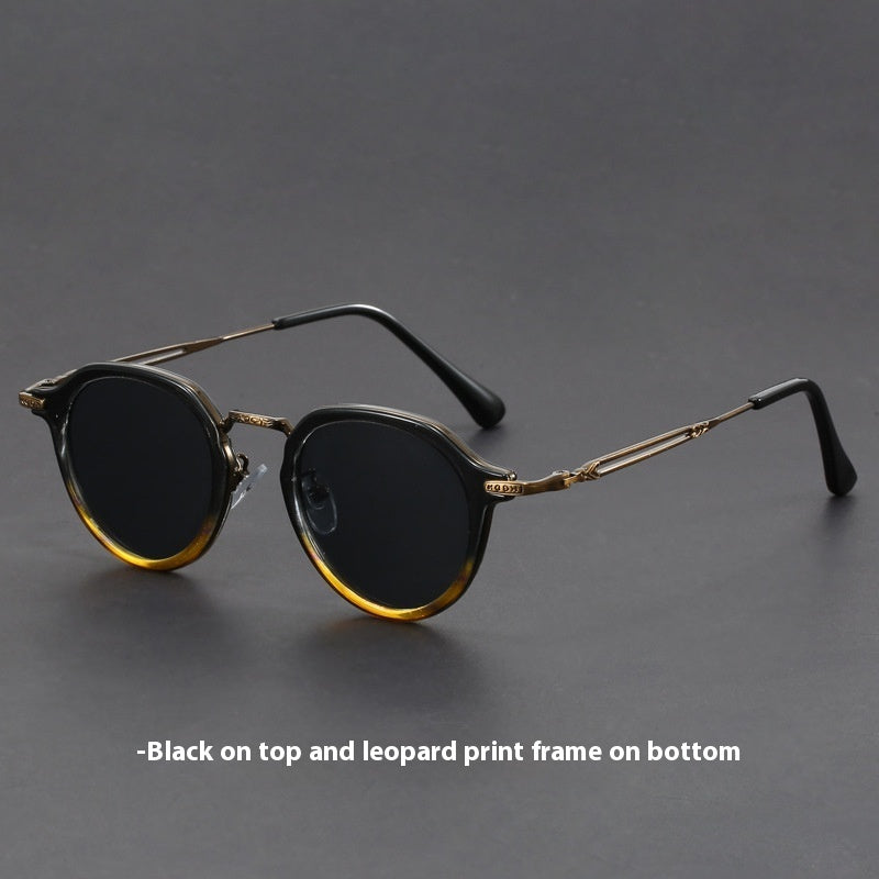 Metal Circle Frame Sunglasses UV Men And Women Sun Glasses
